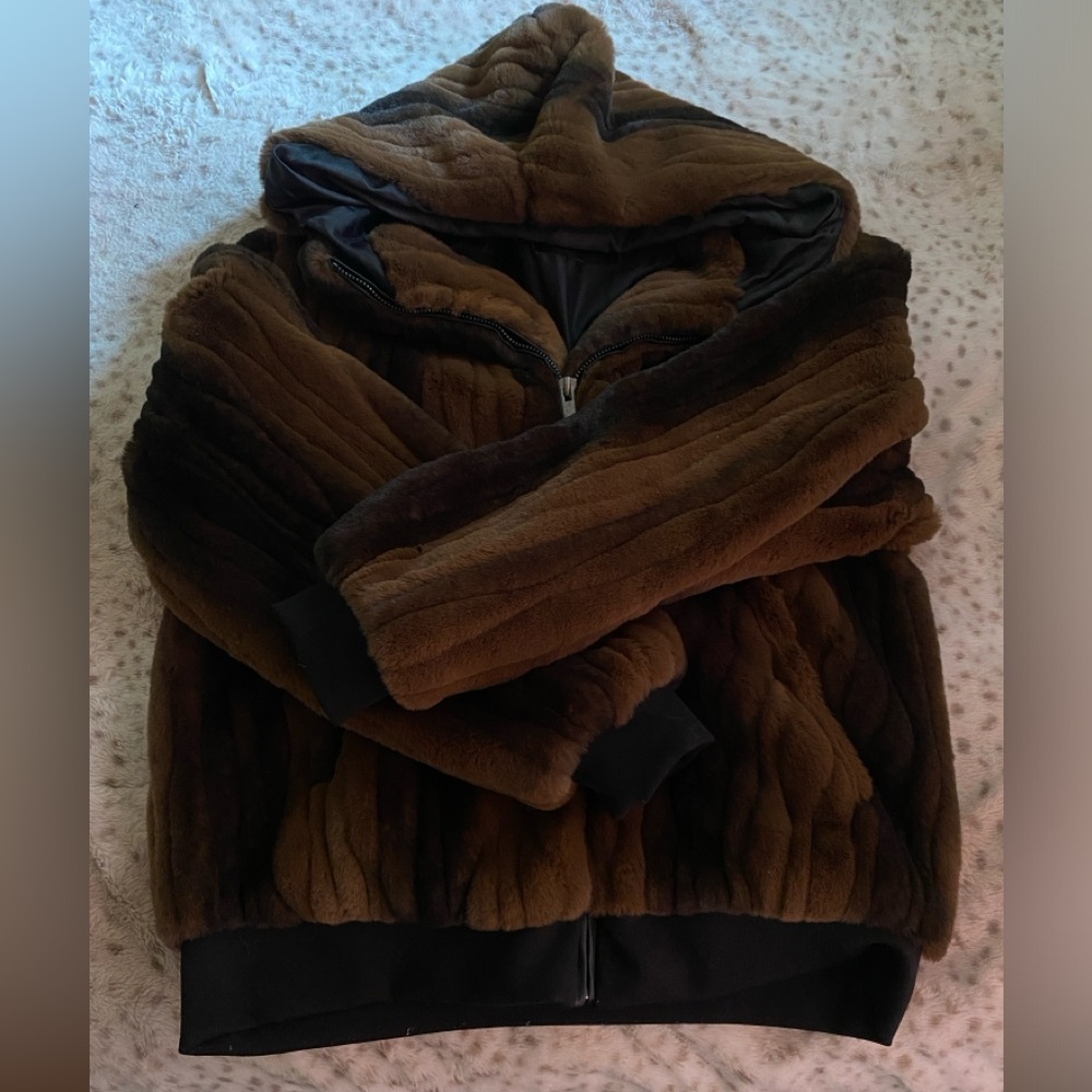 Brown Faux Fur Jacket